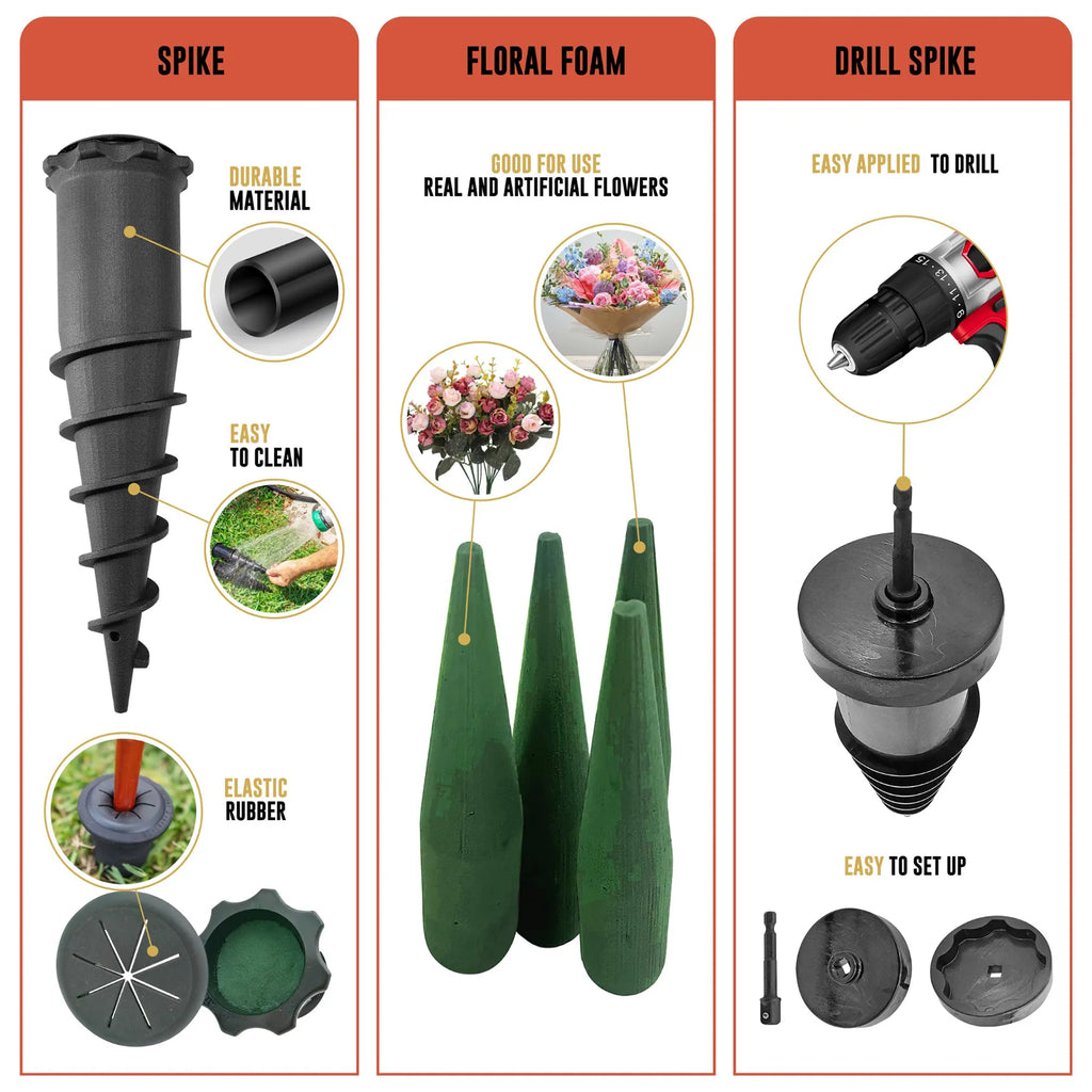Floral Foam Ground Stake Holder 2 Pack