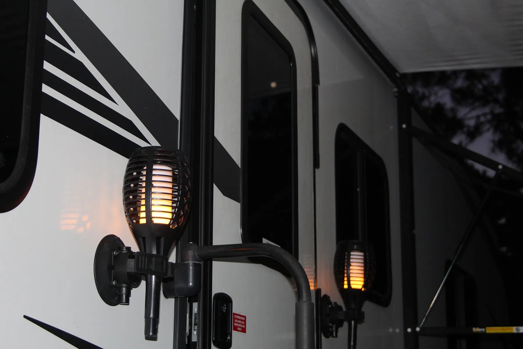 Custom Solar Tiki Lamps with Flicker Flame
